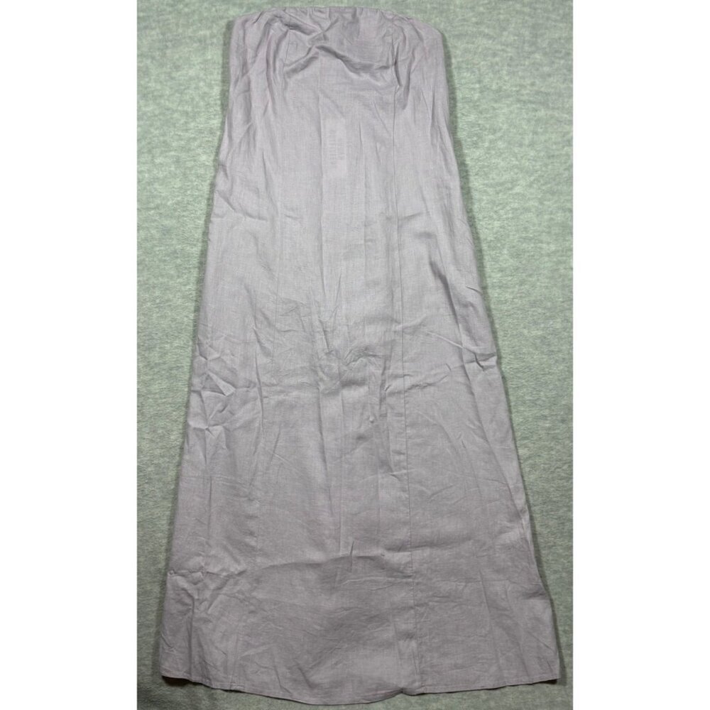 Urban Outfitters Dress M Lilac Midi Strapless M Linen‎ Blend Womens Summer Beach